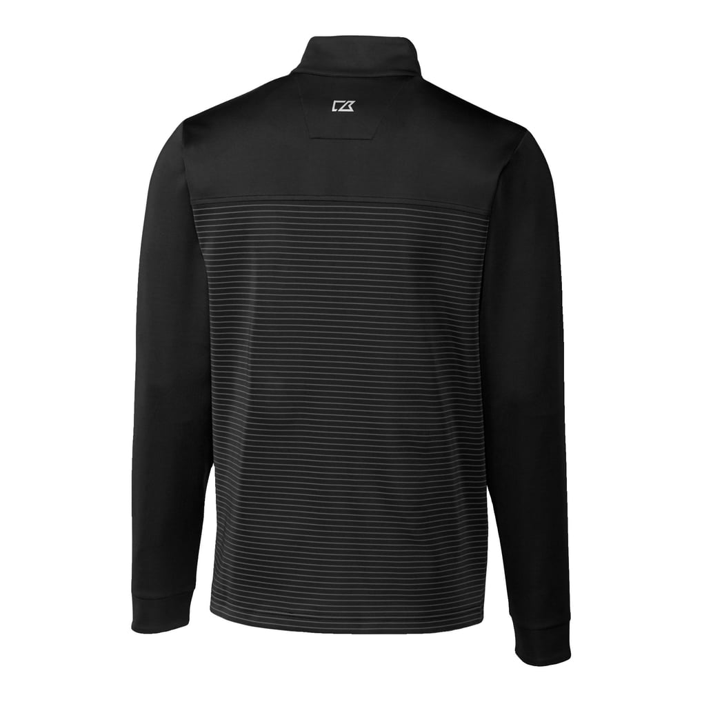  Inter Miami CF Cutter & Buck Traverse Stretch Eco Stripe Quarter-Zip Pullover Top - Black